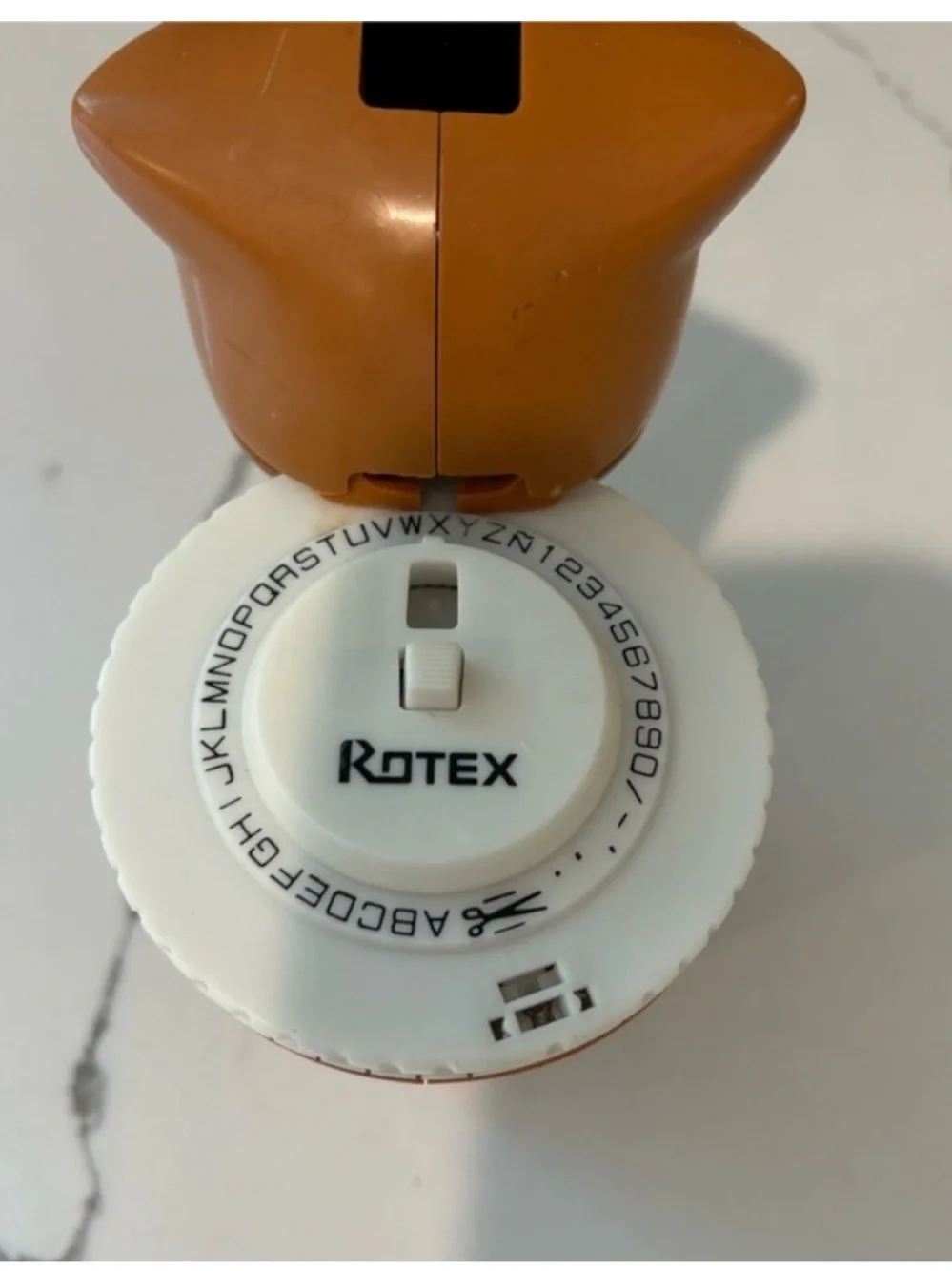 Vintage 1970’s RARE CAT Rotex Easy Writer 5” Novelty Label Maker TESTED Brown